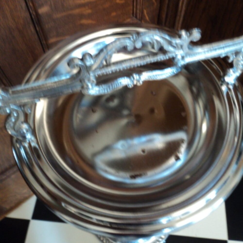antique floor standing chrome ashtray - Picture 4 of 6